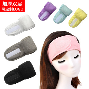 Manufacturer Velcro headband wash hair hoop European and American fitness yoga ms bang headscarf makeup headband