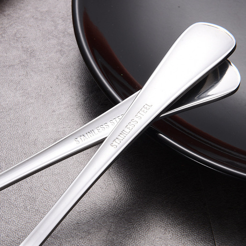 Stainless steel spoon 1010 tableware children's household ice cream spoon hotel coffee spoon can be added with logo spoon