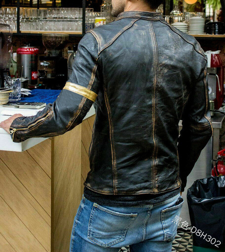 Foreign Trade Amazon Europe And The United States Men's Men's Leather Jacket Male Youth Stand Collar Punk Men Motorcycle Leather Jacket