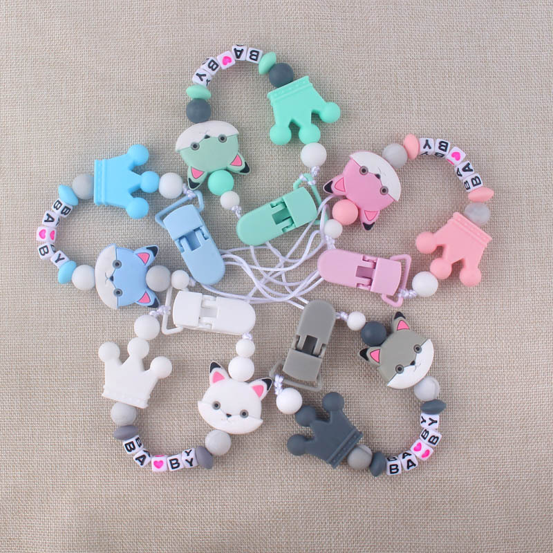 Directo de fábrica de silicona chupete cadena bebé zorro de silicona mordedor juguete molar AliExpress Amazon comercio exterior