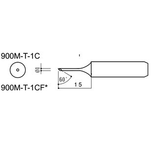 日本白光原装进口HAKKO烙铁头900M-T-1C/1CF焊咀 936/937焊台用