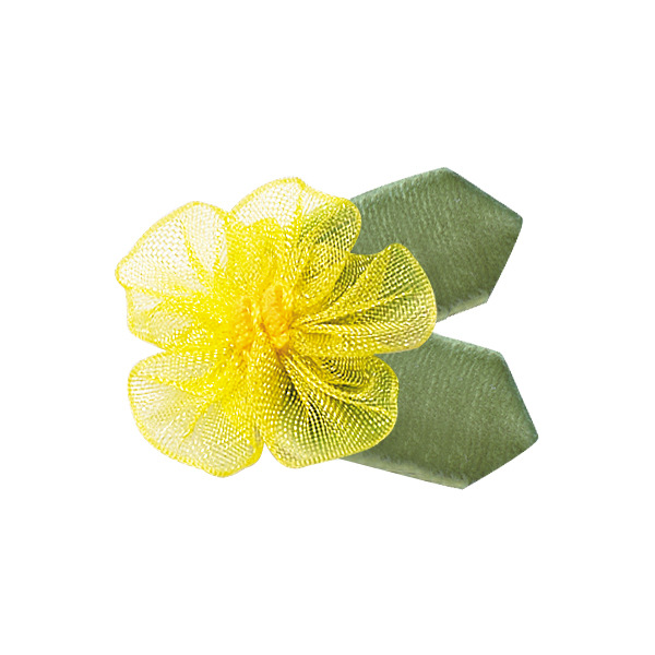 En stock poliéster cinta pequeña flor 3,2 cm amplia Ropa Accesorios DIY material de producción con hojas Cinta pequeña flor