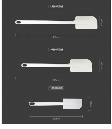 Silicone Scraper Long Handle Butter Scraper Cream Whisker Heat Resistant Cream Spatula Rubber Scraper Baking 