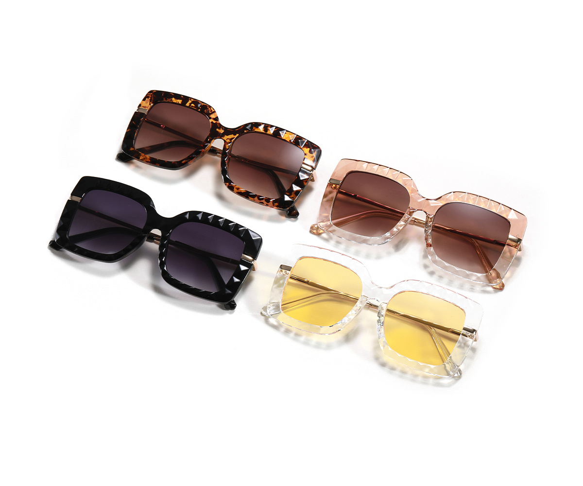 Trend New Frame Big Frame Wellenmuster Sonnenbrille display picture 1