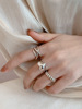 One size small design universal fashionable ring for beloved with pigtail, simple and elegant design, on index finger