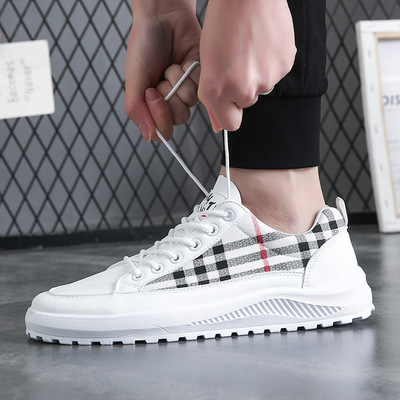 廠家直銷2020春季新款超纖小白鞋單鞋男士透氣休閑鞋小皮鞋男板鞋