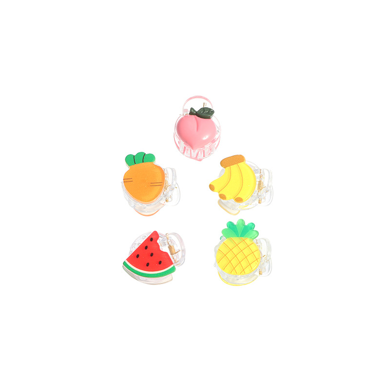 Sweet Fruit Acetate Grab Clip Acrylic Cartoon Cute Hair Accessories Top Clip Wholesale display picture 7