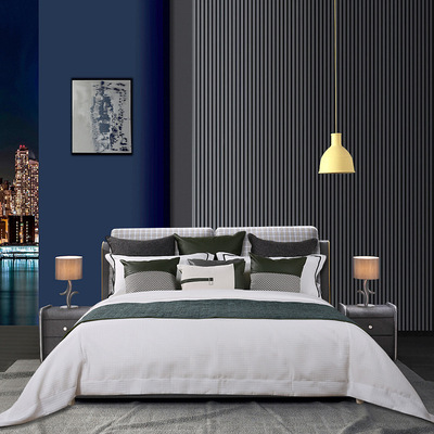別墅展廳樣板間家具賣場配套床品套件現代簡約床上用品多件套