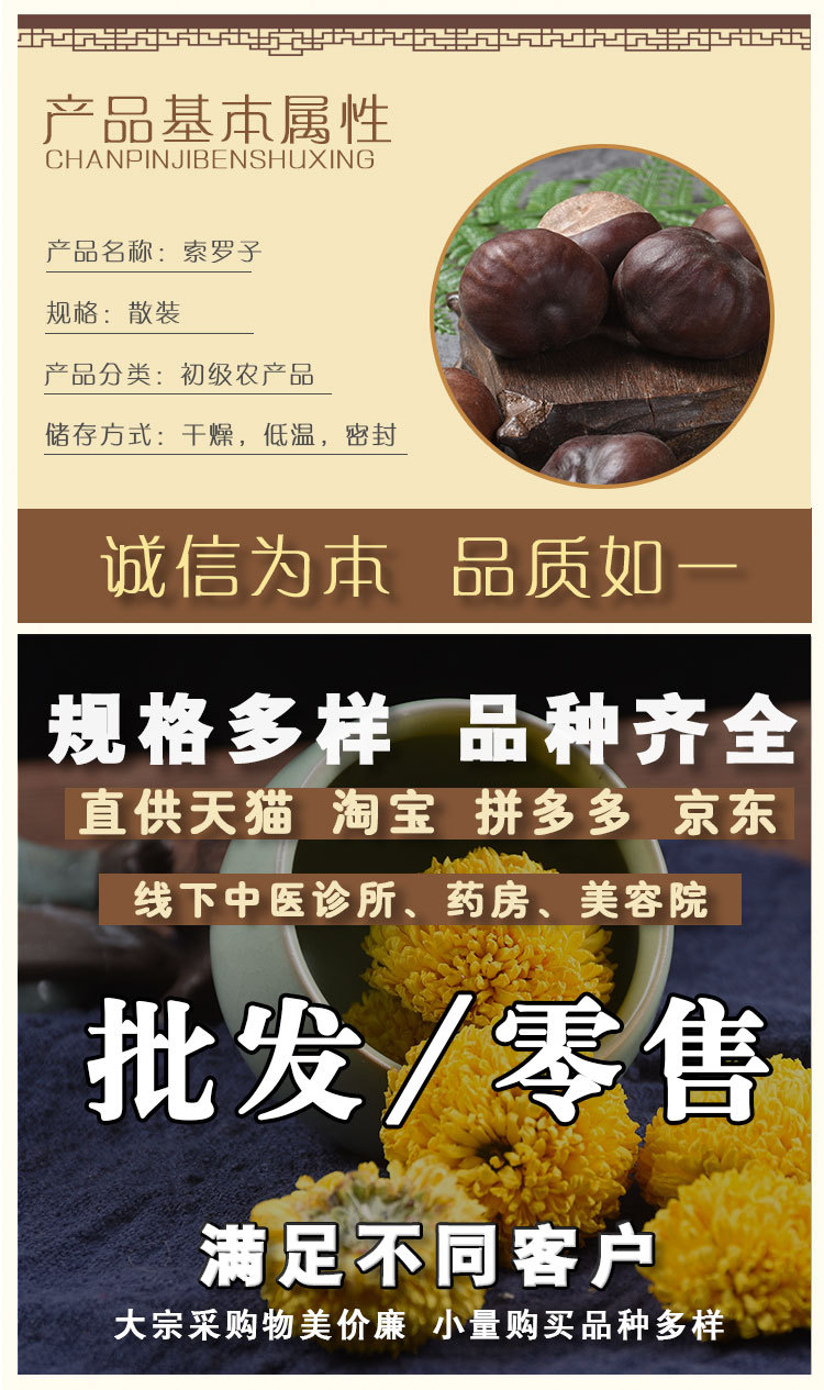 Suo Luo Zi (Aesculus chinensis) — Dried Chinese Buckeye Seed, Raw Herb 500g key features