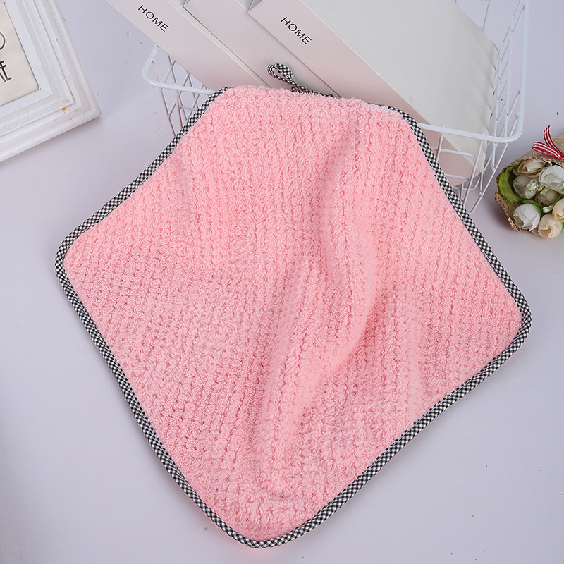 厂家直销珊瑚绒方巾菠萝格毛巾浴巾纯棉吸水男女通用儿童方巾|ms