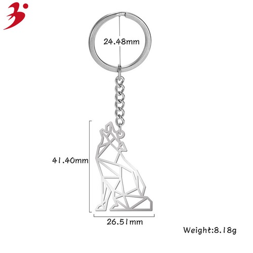 Cross-border European and American popular accessories Animal forest stainless steel keychain Car ornament Accessory wholesale