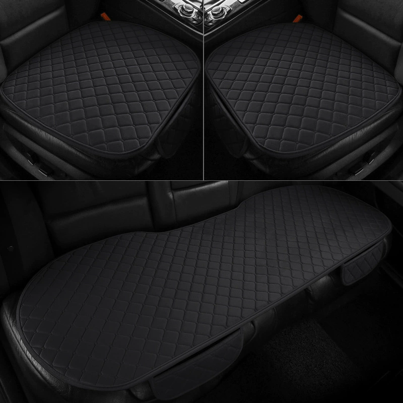 Зимняя подушка для автокресла без завязок, Нескользящие два сиденья + задний ряд без спинки, зимний плюшевый теплый автомобильный коврик, поколение волос