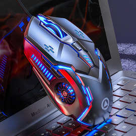 银雕G5有线鼠标发光游戏电竞机械静音电脑配件跨境私模亚马逊批发