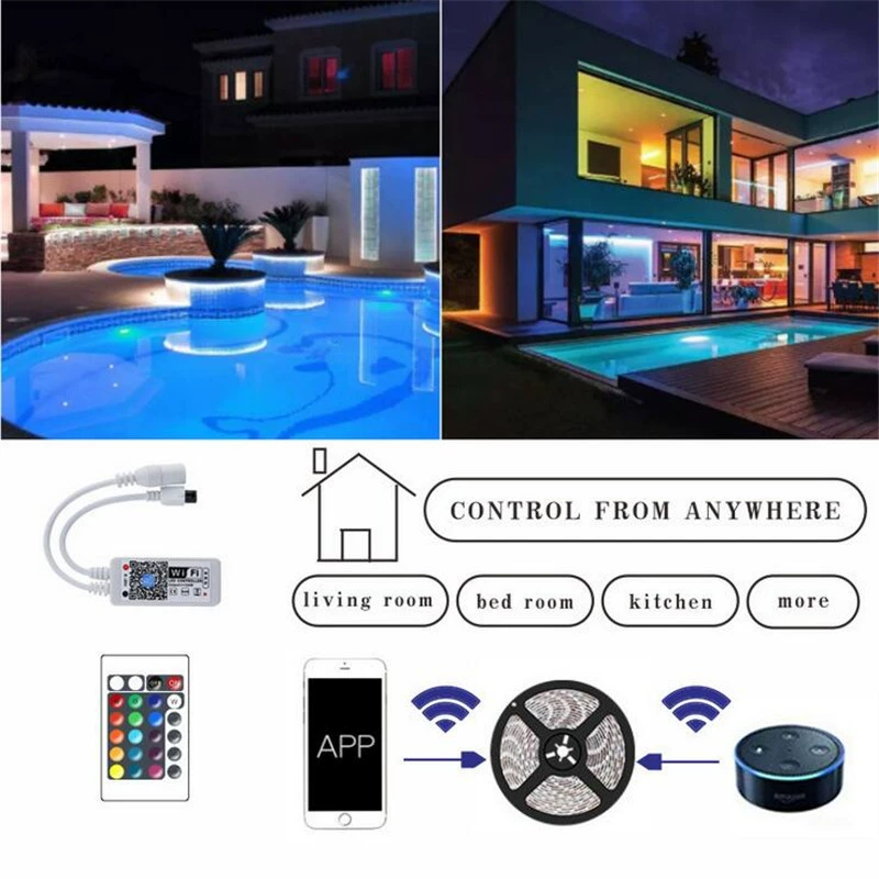 Граффити Смарт WiFi24 набор звуковых ламп с 5050RGB 30 свет 12В голос световая полоса набор