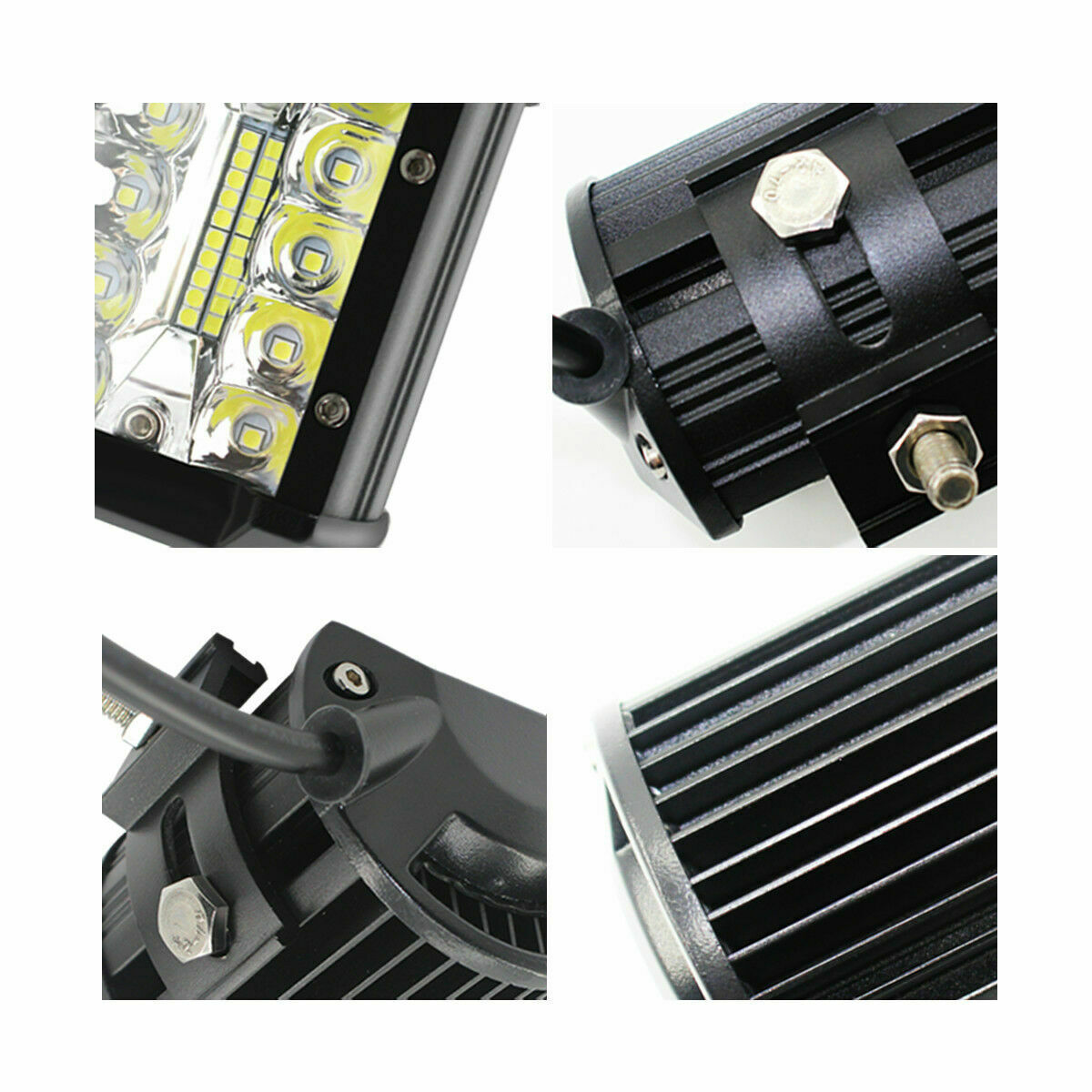 Transfronterizos para tres filas de 7 pulgadas 400w lámpara de trabajo de lámpara de barra delantera del techo del automóvil todoterreno
