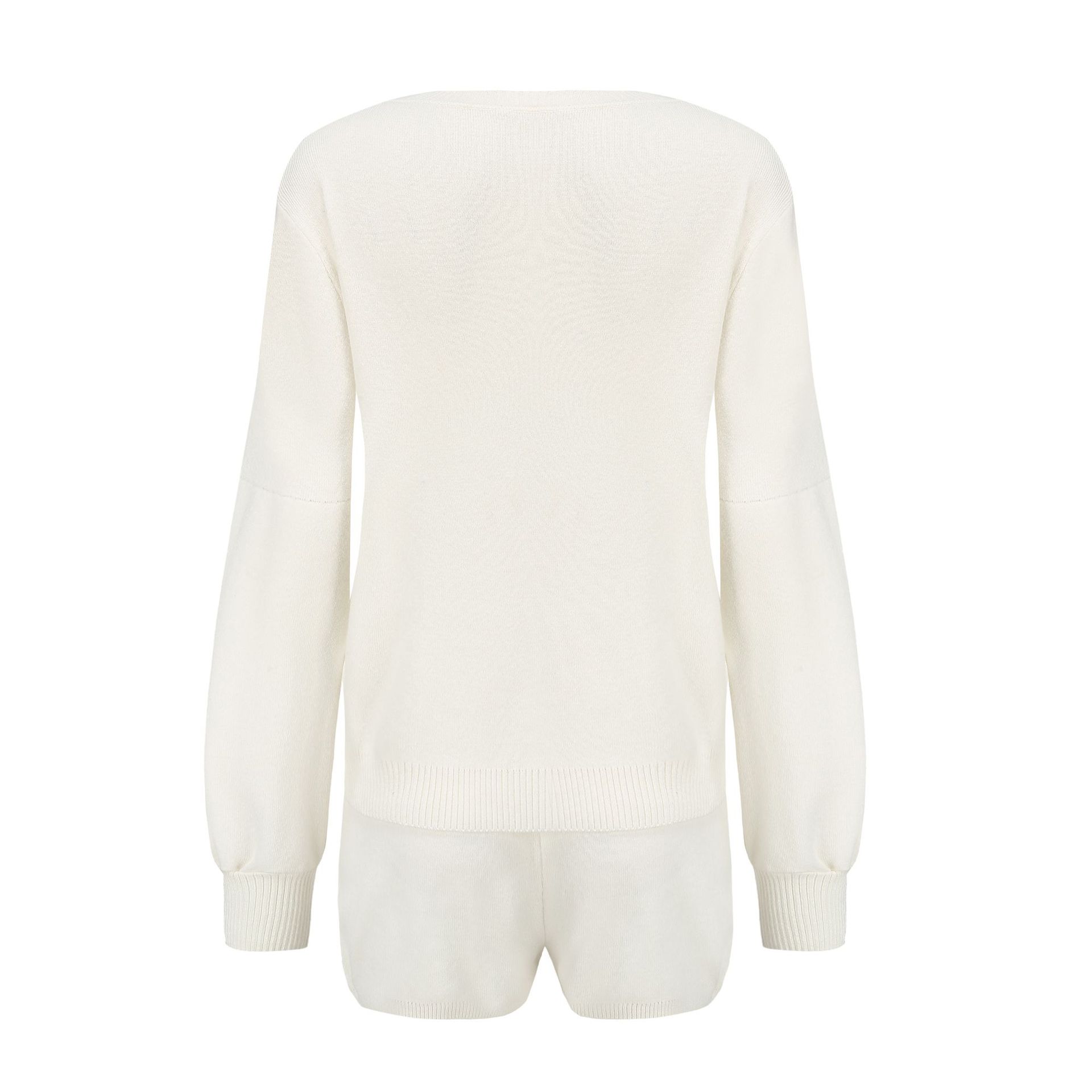 Women's Sweater Set Summer Macaron Colour Matching Co-ord Suit_voghion.com