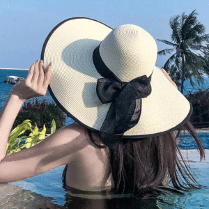 Women wide brim straw sunhats beach sun protection anti UV sun hats for lady