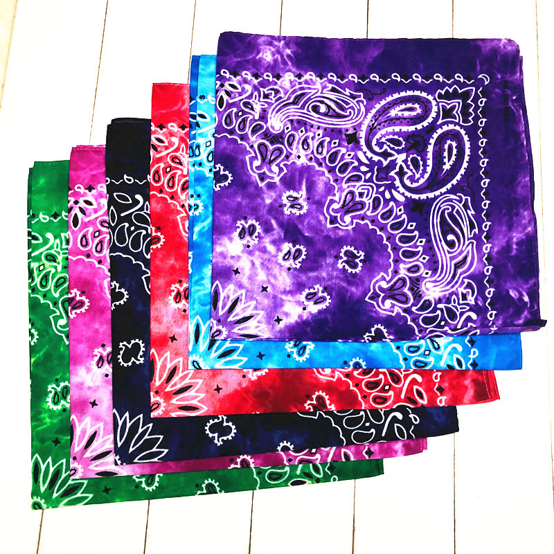 new pattern Europe and America tie-dyed Bandanna  Amoeba Small square man multi-function Magic scarf outdoors Riding Washcloth