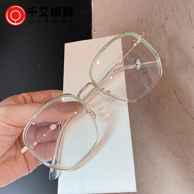 新款G家TR90防蓝光眼镜 厂家直销大方框烤漆眼镜框男女近视眼镜架|ms