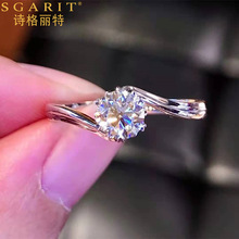 �錚���Ť�ۂ���荽���Ů�� 18k���0.5ct��Ȼ�Ϸ��ʯ��ָ
