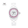 White hypoallergenic fashionable trend waterproof ceramics, women's watch