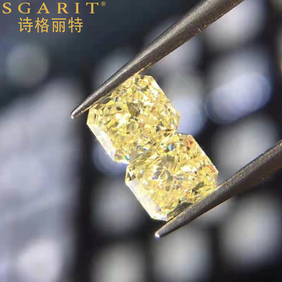 雷迪恩切割 黄色彩钻钻石戒指首饰成品定制 VS1.2ct天然黄钻裸钻