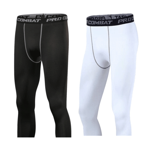 PRO Men's Athletic Tight Leggings Basketball Fitness Running Training Base Layer High-Elastic Quick-Dry Compression Seven-Sixths Pants