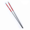 Red non-slip chopsticks stainless steel, anti-scald, wholesale