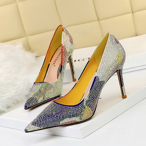 998-1 the European and American wind fashion high heels for women's shoes high heel with shallow mouth party pointed col