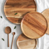 Creative wooden pallet wooden dishes pizza Japanese -style tea tray barbecue snack cake wood plate