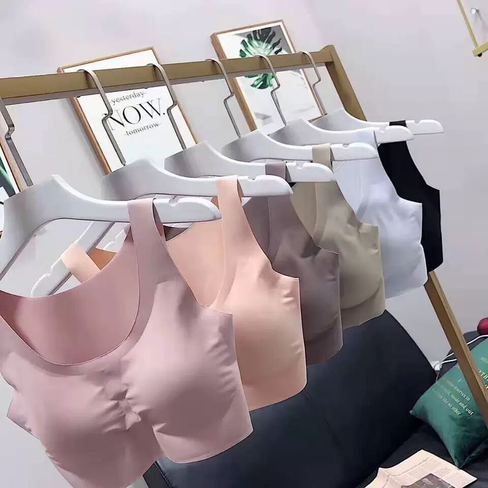 歐陽娜娜同款ubras無尺碼壹片式背心文胸降溫無痕運動乳膠內衣