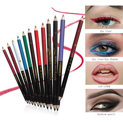 GLAZZI Lip Liner Eyeliner Double-Ended Pen with Razor Shaver Waterproof Eyebrow Pencil Makeup Brush Cosmetics One Piece Dropshipping