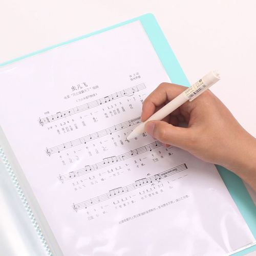 Deli A4 folder 30 pages 40 pages 60 pages 80 pages information book cute insert test paper clip small fresh organization folder