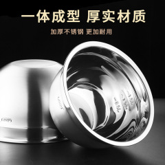 GDAY不鏽鋼沙拉盆碗烘焙沙律碗料理碗304打蛋盆蛋糕帶刻度料理盆
