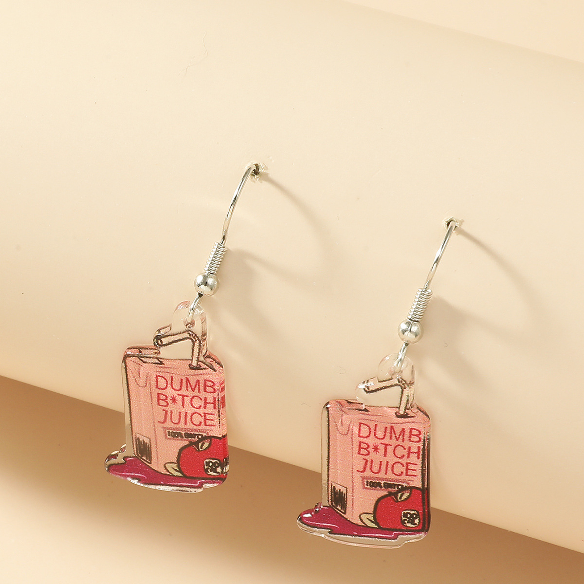 Minimalist Fun Creative Trendy Acrylic Drop Earrings Unique Niche Leaf Fruit Pendant Hooks Ear Jewelry_voghion.com