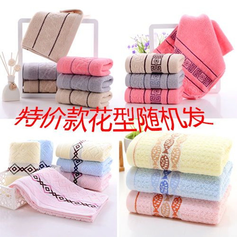 Factory special price cotton towel wholesale stall department store style color random mix flower towel Cotton