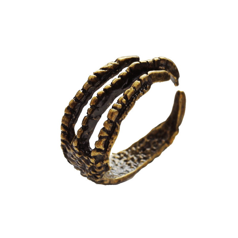 Grenz Überschreitende Europäische Und Amerikanische Mode Retro Eagle Claw Ring Herren   Persönlichkeit Offene Schwanz Ring Schmuck Großhandel display picture 8