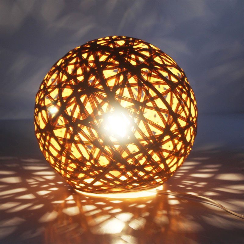 批发灯罩 手工编织纸绳灯罩 球形灯罩 室内装饰灯罩