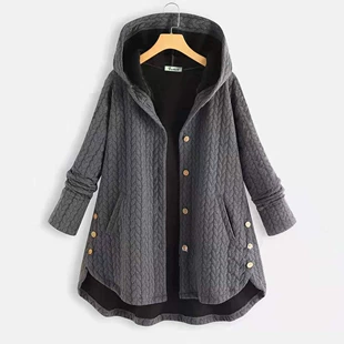 Fashionable solid jacket with hood, wish, 2023