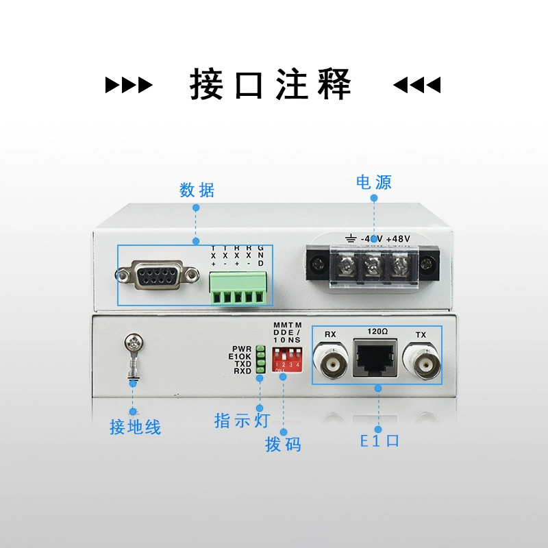 E1 turning RS485/RS232/RS422 non -frame protocol converter network bridge DCE/DTE interface can prevent lightning protection