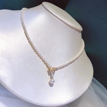天然珍珠米珠项链