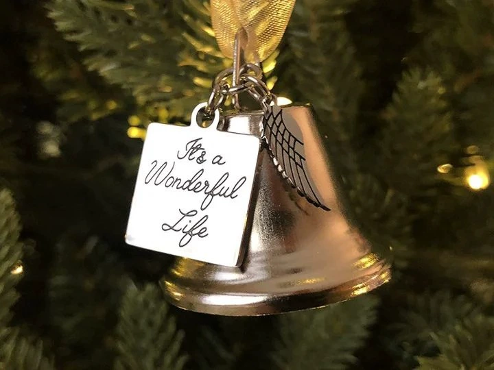 IT's a wonderful life, музыкальный колокольчик-ветрячок с лентой, подвеска для ёлки, подарок