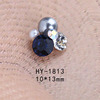 Diamond for manicure, metal accessory with rhinestones for nails, shiny nail decoration, nail stickers, Japanese and Korean