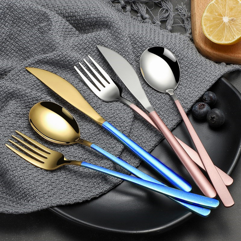 hotel Korean Knife and fork 304 Stainless steel Korean coffee Stirring spoon lengthen Ice scoop Spoon Spoon