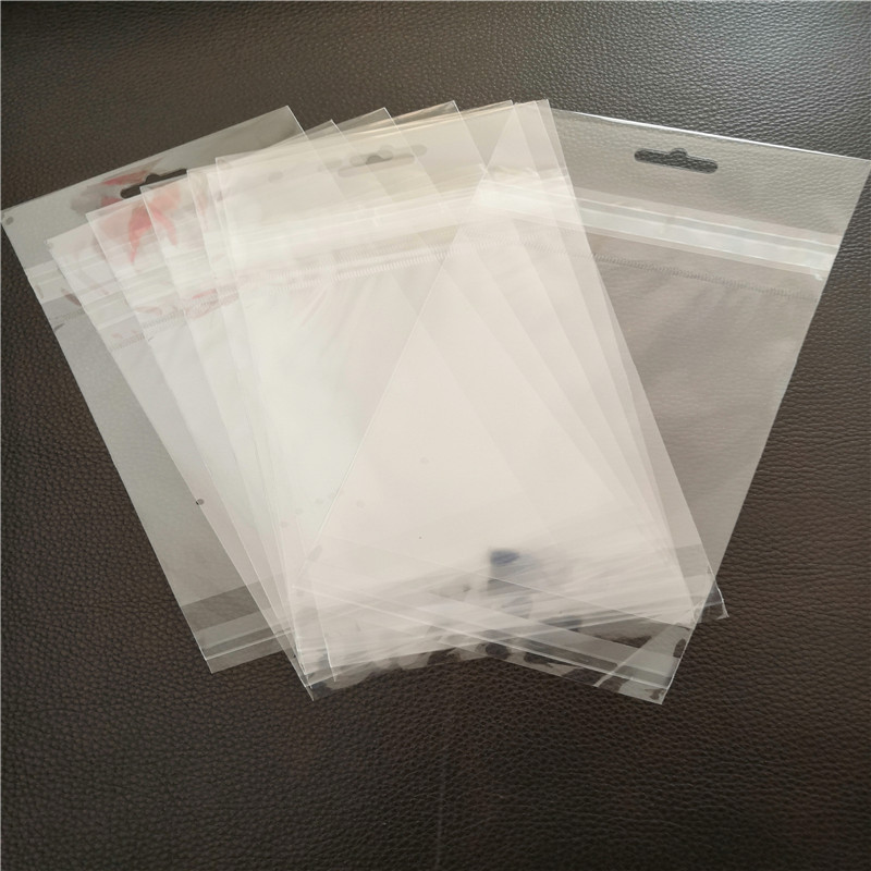 定制印刷OPP塑料袋横头卡上下开口opp袋子内置纸卡OPP透明卡头袋