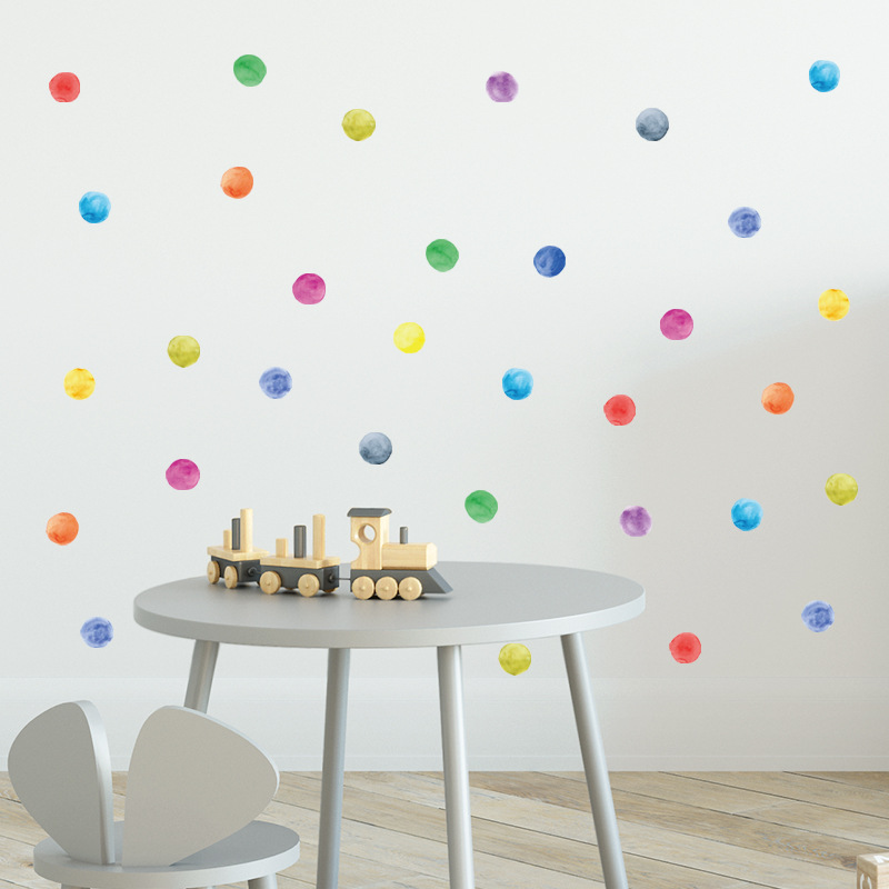 Simple  Color Wave Dot  Stickers display picture 5
