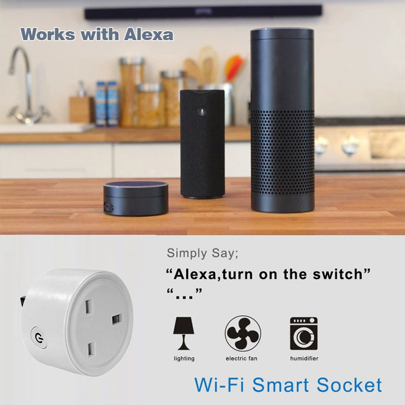 [Завод] WIFI граффити умная розетка английские нормы Alexa голосовое приложение мобильное удаленное управление таймером выключатель