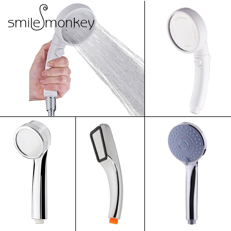 Wholesale handheld shower head pressurized shower head adjustable shower negative ion water saving nozzle multi-block shower head