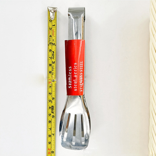 Third-line stainless steel food tongs, food tongs for frying, barbecue, steak and steamed buns, bread and barbecue tongs for one-yuan department stores