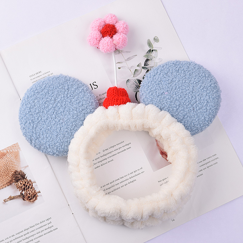 卖萌小花 米色蓝耳朵